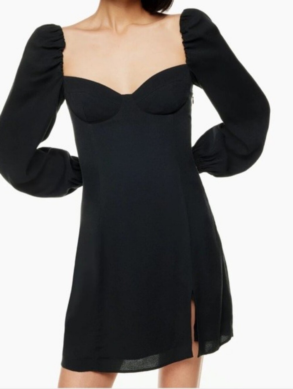 Aritzia Wilfred Novella Dress, Smock Back Sweetheart Neckline Womens Size 10